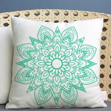 Imagem de Almofada Estampada Mandala 40x40cm Indira Jade - FASTLAR
