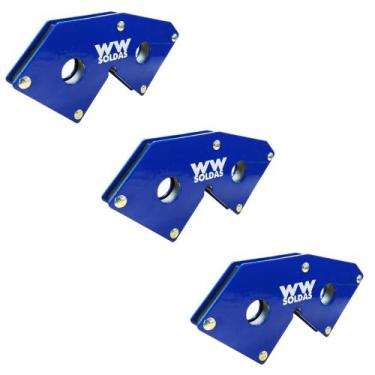 Imagem de 3 esquadros magneticos para solda 18kgs/40lbs wwsoldas