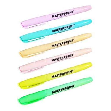 Imagem de Marca Texto Tom Pastel Masterprint - Kit Com 6 Cores