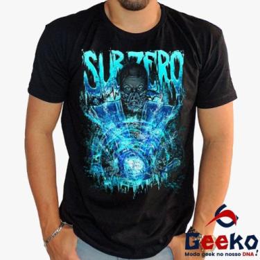 Imagem de Camiseta Mortal Kombat 100% Algodão Sub-Zero Sub Zero Geeko, Preto gol