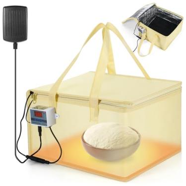 Imagem de Baderke Caixa de Aquecimento de Proofer de Pão e Tapete de Aquecimento Versátil Proofer de Massa Fermentada com Aquecedor para Fermentar Temperatura Precisa para Fazer Pão Pizza, Cozinhar, Iogurte,