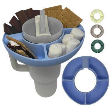 Imagem de Tigela de silicone de resina e palheta compatível com copo Stanley de 1,134 g (azul cambraia)