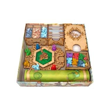 Imagem de TowerRex Organizer for Flamecraft with 7 Dragons Tray - Upgrade Board Game with Storage Box Organizer for Cards, Tokens and Dice - Accessories Upgrade for Components of Flamecraft