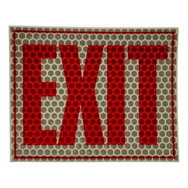 Imagem de Cyalume Cyflect que brilha no escuro e placa reflexiva de saída de emergência, 20 cm x 25 cm, suporte adesivo