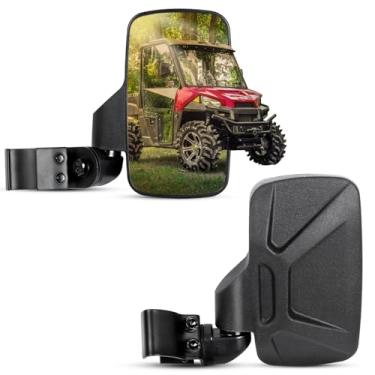 Imagem de Espelho lateral Ranger, espelho retrovisor UTV compatível com Polaris Ranger XP 500, 570, 900, 1000, Ranger Diesel, ETX/ EV, General 1000, Can-Am Defender, Maverick Trail Squared Off Bars