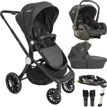 Imagem de Carrinho Moises Bebe Conforto Base ISOFIX Kiddo Sunny Preto
