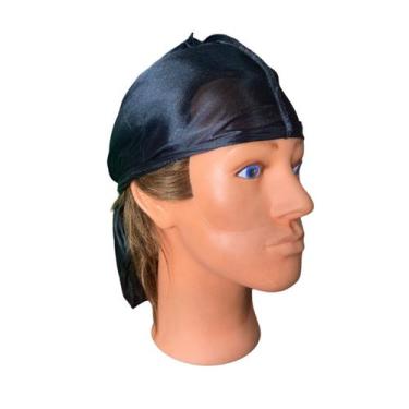 Imagem de Kit 3 un Bandana Durag Touca Waves Hip Hop Trap Preta - Blook