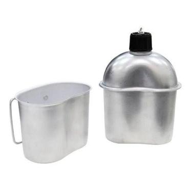 Imagem de Cantil Militar Aluminio Caneca Camping 900ml Ntk Xepa C/nf - Nautika