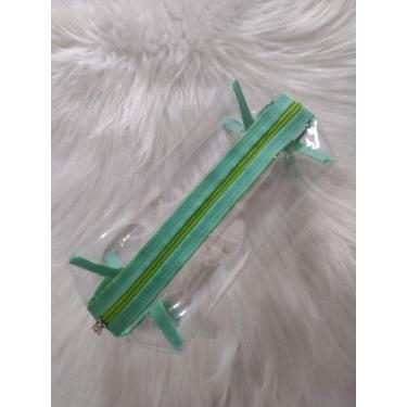 Imagem de Estojo escolar plástico cristal transparente  - Espaço da Neide , Verd