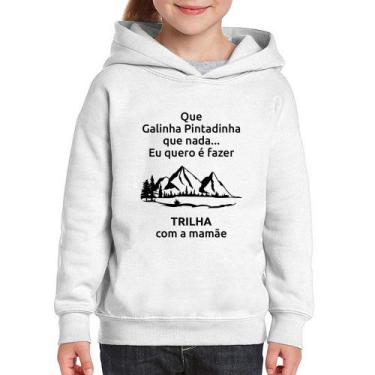 Imagem de Moletom Infantil Trilha com a mamãe Trekking - Foca na Moda, Branco, 2