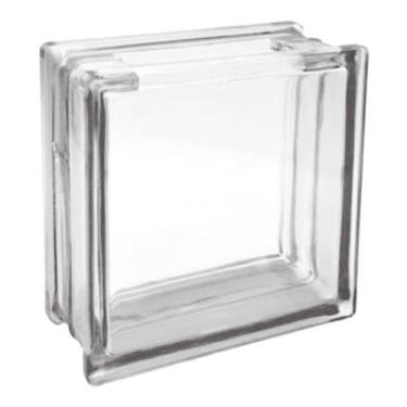 Imagem de Bloco de Vidro C/ Furo Quadrado 19x19x8 Tradestar, Incolor