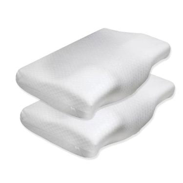 Imagem de Kit com dois Travesseiros Ergonômicos Com Apoio Cervical Original  - B