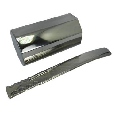 Imagem de Kit tereré inox luxo copo cuia octogonal 300ml prata + bomba tela fris