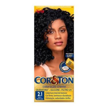 Imagem de Coloração Creme Cor&Ton Niely Cor Preto Jabuticaba 2.1 - Cor & Ton