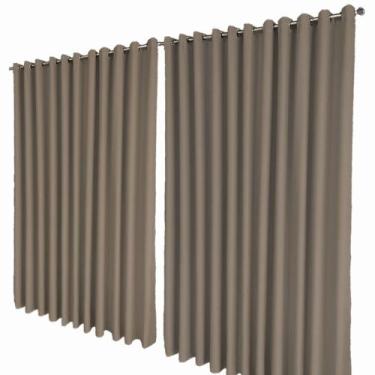 Imagem de Cortina blackout de apartamento sala Napoli 6 x 2,50 bege - Bravin Cor
