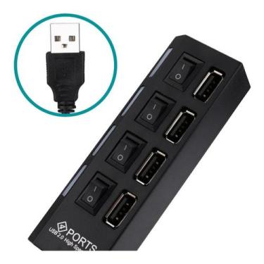 Imagem de Cabo Hub Usb Extensor 2.0 4 Portas High Speed Pendrive Mouse - TREVO