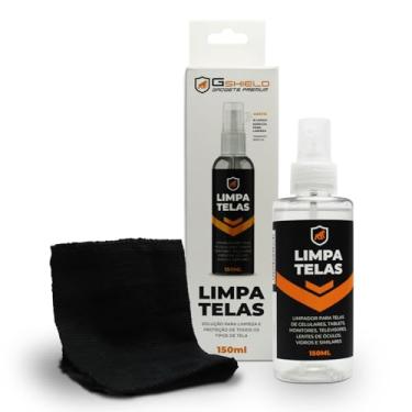 Imagem de Gshield Kit Spray Limpa Telas Bactericida com Flanela de Microfibra Peluciada para Limpeza de Celular, Notebook, TV, Tablet, Óculos, Legalizado ANVISA, Grip Clean (150ml)