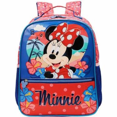 Imagem de Mochila Escolar Minnie Tropical Alças Costas Tam G Infantil - Xeryus