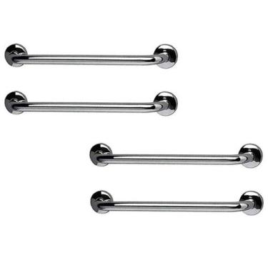 Imagem de Barra de Apoio 70cm Inox Kit 4 Unidades Banheiro Box Gestante Idoso Cr