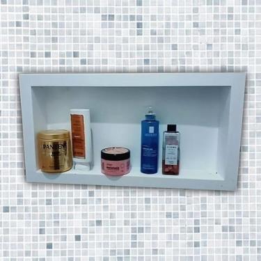 Imagem de Nicho Porta Papel Higiênico Papeleira Embutir de Parede Suporte Papel 