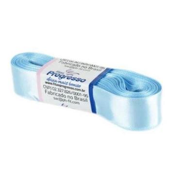 Imagem de Fita de Cetim Progresso 22mm nº5 - 10m Cor 212 Azul Bebê - 01 unidade 