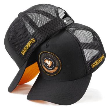 Imagem de Boné Country Cowboy Preto Sharecropper Telinha Estilo Trucker - Pampas
