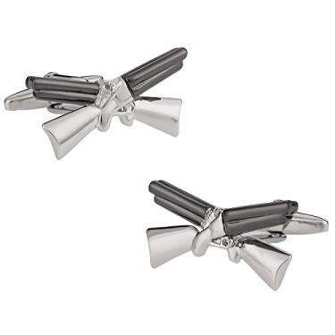 Imagem de Abotoaduras cruzadas de armas com caixa de apresentação Cuff-Daddy