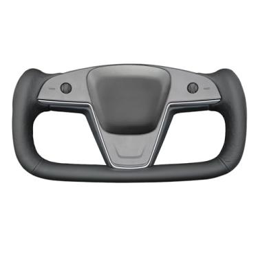 Imagem de MEWANT Capa de volante costurada à mão Tesla Model S Yoke para Tesla Model S 2021-2023 / Model X 2021-2023 Tesla Yoke Acessórios de volante