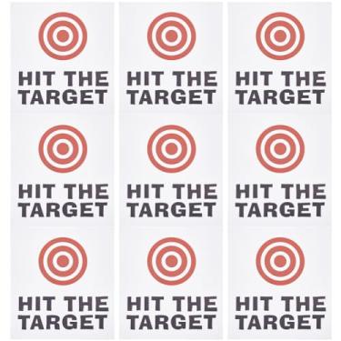 Imagem de GORGECRAFT 10 folhas de adesivos de alvo de vaso sanitário Red Bullseye Target Sticks penico treinamento vaso sanitário xixi alvo adesivo para-choque para vaso sanitário, mictório, banheiro, banheiro