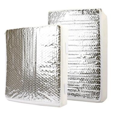 Imagem de RVINGPRO Pacote com 2 isoladores de clarabóia para trailers de 14" x 14" e 14" x 22" isolamentos de ventilação para trailers para ventilação dentro do trailer de trailer, com bolsa de armazenamento