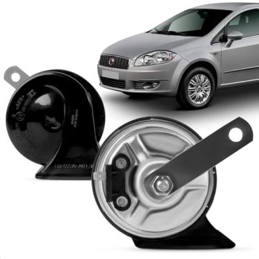 Imagem de Par Buzina Automotiva Linea 2008 A 2016 Kbc 99 C Conector Jpt Agudo Grave 12V Caracol 1 Terminal