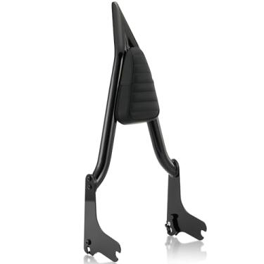 Imagem de MoKitDora Touring 3.8 cm Fat Passenger Sissy Bar 71.1 cm Encosto para Harley Road Glide FLTR Road King FLHR Street Glide FLHX Electra Glide FLHT, Preto