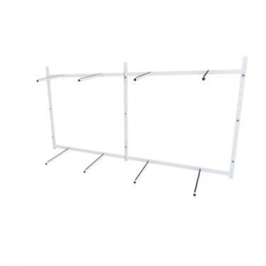 Imagem de Arara de roupas para loja quarto closet 15 peças regulável 200x100 cm 