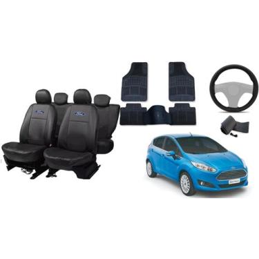 Imagem de Kit Fiesta 13-19: Capa de Couro, Tapetes e Volante Estilizado - aero p