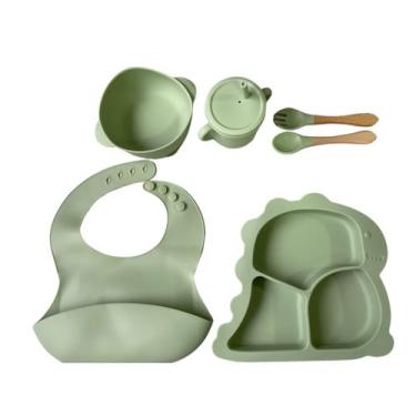 Imagem de Kit Introdução Alimentar Bebê 6 Peças Verde - HK Baby