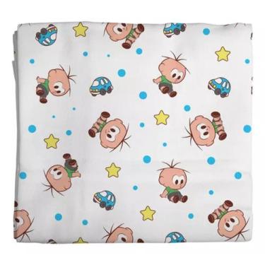 Imagem de Pacote cueiro flanelado turma da mônica baby 3 unidades 80 cm x 1,00 m