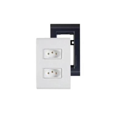 Imagem de Conjunto 4x2 Tomada Dupla 20A Branco Liz Tramontina