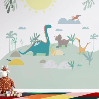 Imagem de Papel de Parede Infantil Dinossauros AL 11 - AloPapers, 2,00m de largu