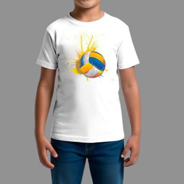 Imagem de Camiseta Infatil Algodão Moda De Rua Confortável Gola Redonda Voley Co