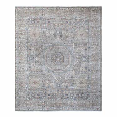 Imagem de Shahbanu Rugs Coleção Aryana de lã cinza tapete pré-histórico do século 14 (2,8 m x 25 cm)