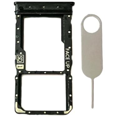 Imagem de Suporte para bandeja de cartão SIM único de substituição para cartão micro SD para Motorola Moto G Power 2024 5G XT2415 incluindo pino ejetor de cartão (Midnight Blue)