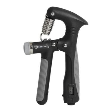 Imagem de rockible Fortalecedor de aperto de mão 5-60 kg ajustável com o Exerciador do Counter Antebraço para Músico, Preto