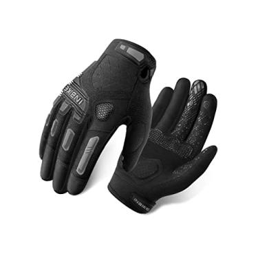 Imagem de Luvas de mountain bike INBIKE MTB para tela sensível ao toque com EVA espesso acolchoado e proteção de articulação TPR para BMX MX ATV motocicleta (médio, cinza)