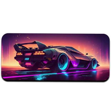 Imagem de Mouse Pad Neoprene 3mm 70x30cm Carro Roxo e Laranja - PRESENTE-BRINDE
