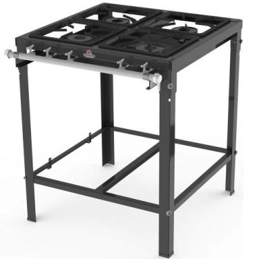 Imagem de Fogão Industrial Baixa Pressão 4 Bocas 30x30 PMS-400F 4 Queimadores Si