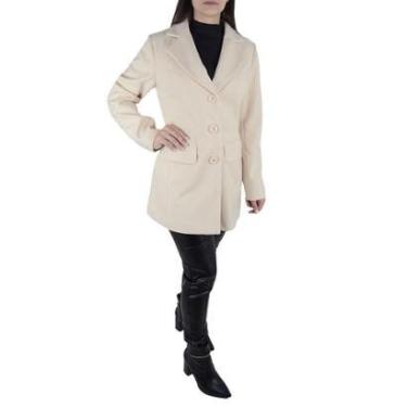 Imagem de Casaco Feminino Facinelli By Mooncity Médio Bege - 610259-Feminino
