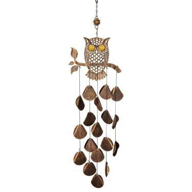 Imagem de VP Home Tribal Coruja Jardim Decoração Vento Chime (cobre rústico)