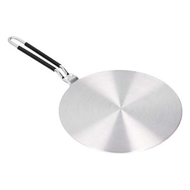 Imagem de Adaptador de Fogão Universal Akozon Placa de Transferência de Calor Com Alça Preta - Transferência de Calor Magnético para Panelas de Indução - Acessório de Cozinha Compatível Com Fogões Elétricos