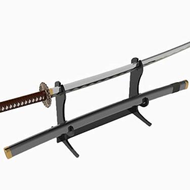 Imagem de LEILIN Katana Suporte de Espada de Acrílico de Duas Camadas Samurai Suporte de Exibição, Suporte Katana de Mesa, Folha de Acrílico Transparente de 6 mm