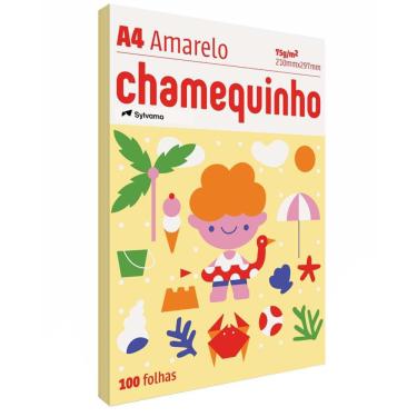 Imagem de Chamex Papel Chamequinho A4 Amarelo 75 g/m² 100 Folhas